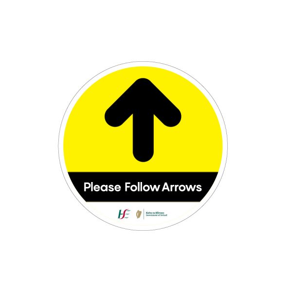 follow arrow floor stickers
