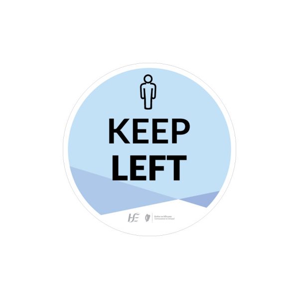 keep left floor sticker