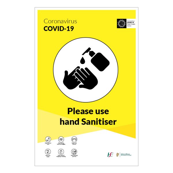hand sanitiser sign