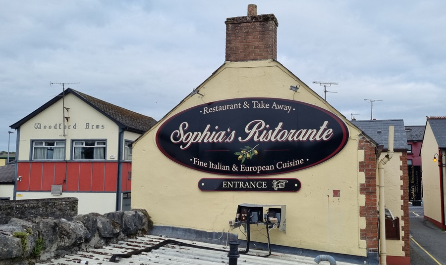 large restaurant signage