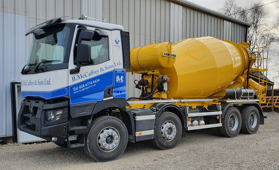 cement lorry cab wrap
