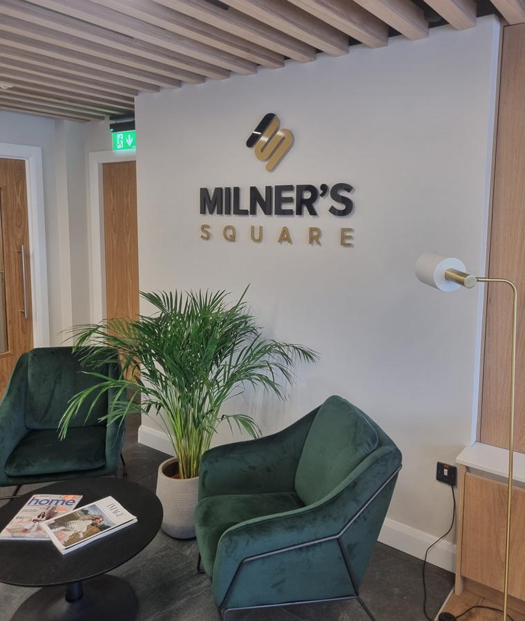reception signage logo
