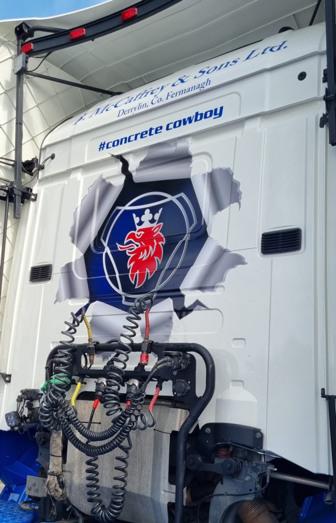 scania truck logo burst